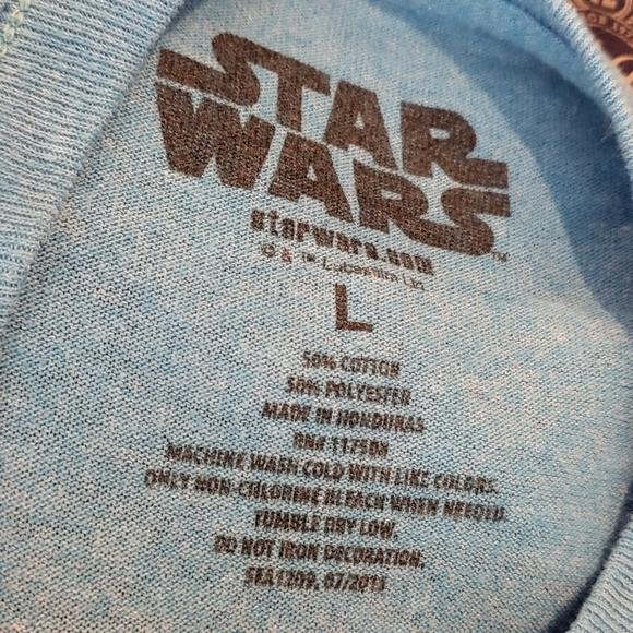 Star Wars Blue Droid Characters T-Shirt Size L - Picture 5 of 5